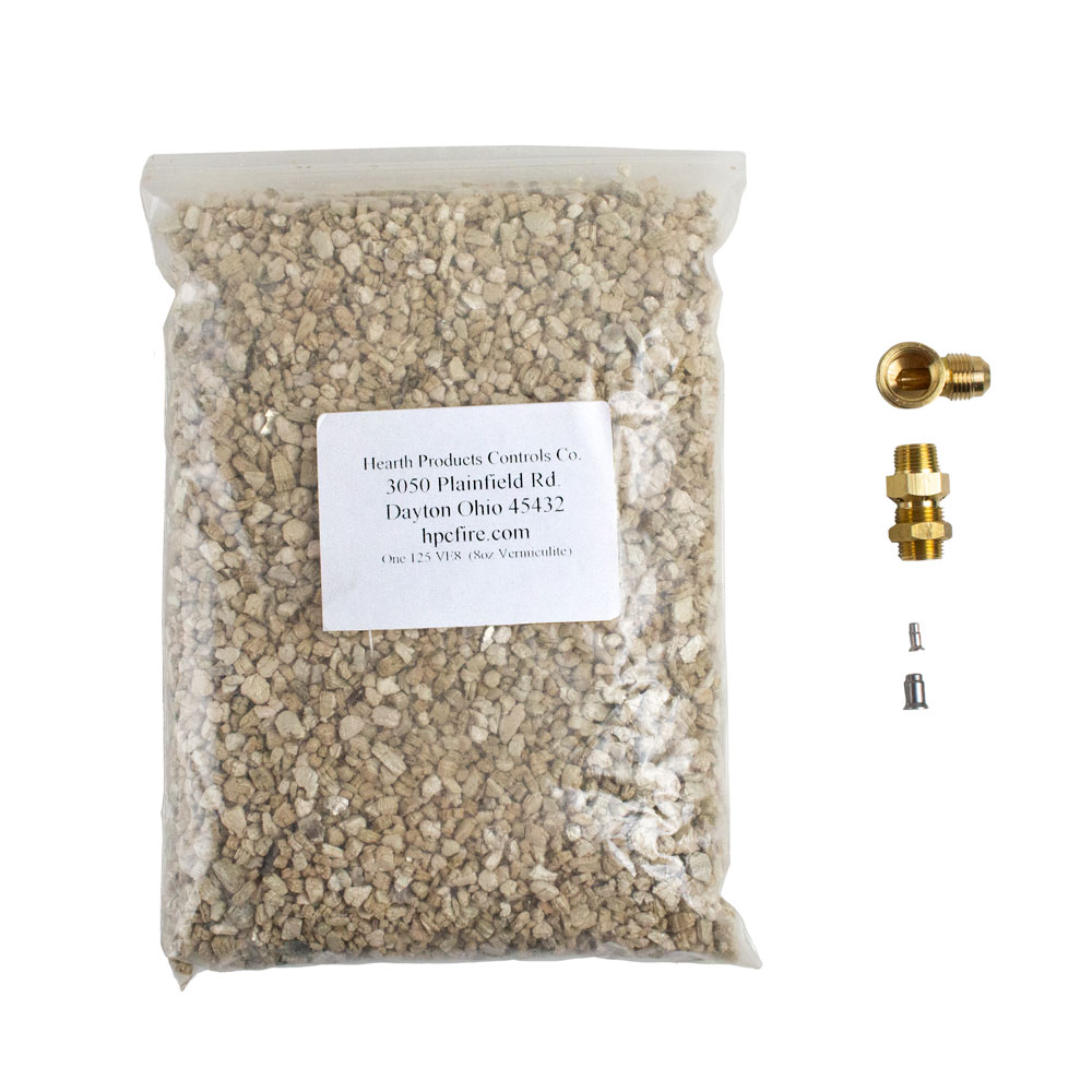 Propane gas conversion kit with quick connect: brass fittings and small parts in bag