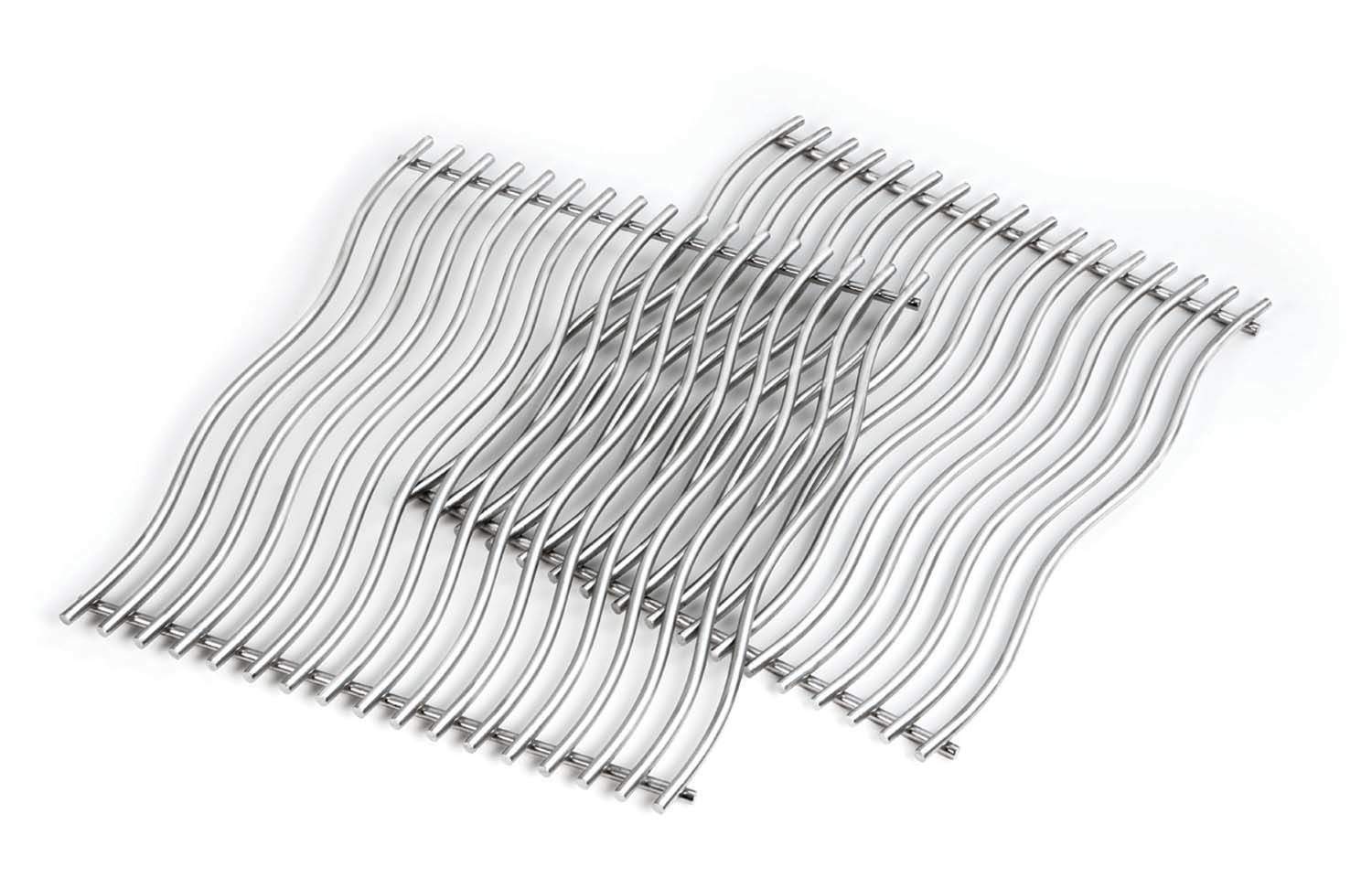 Stainless steel wave cooking grids set of 2 with parallel bars