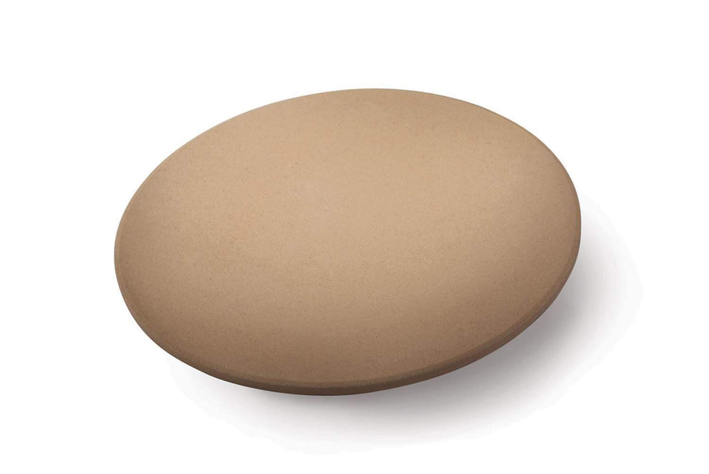 Round pizza stone with tan surface