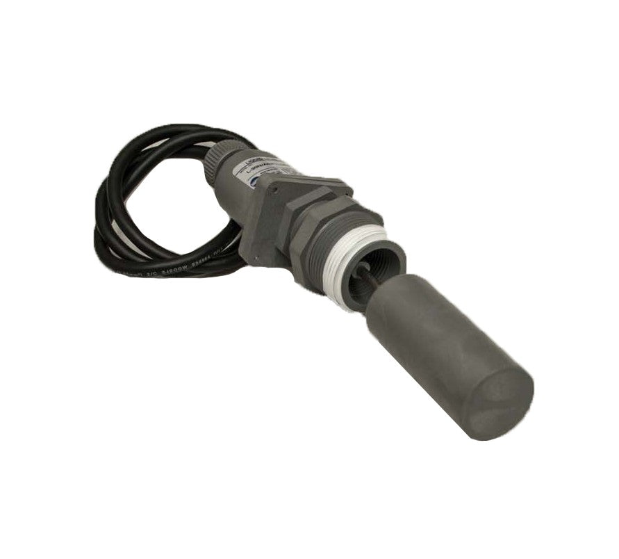Fire low level sensor switch with cable and threaded metal connector, cylindrical probe