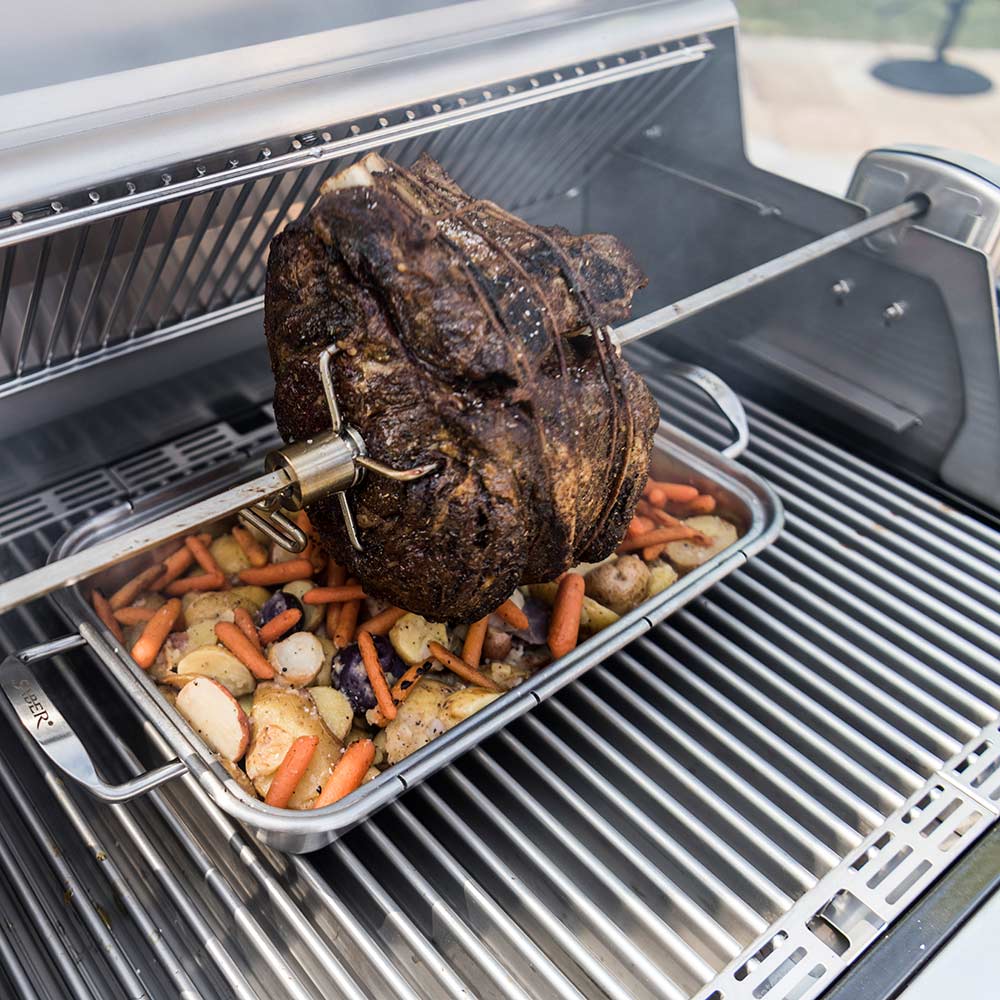 Saber Stainless Steel Rotisserie Kit with Case