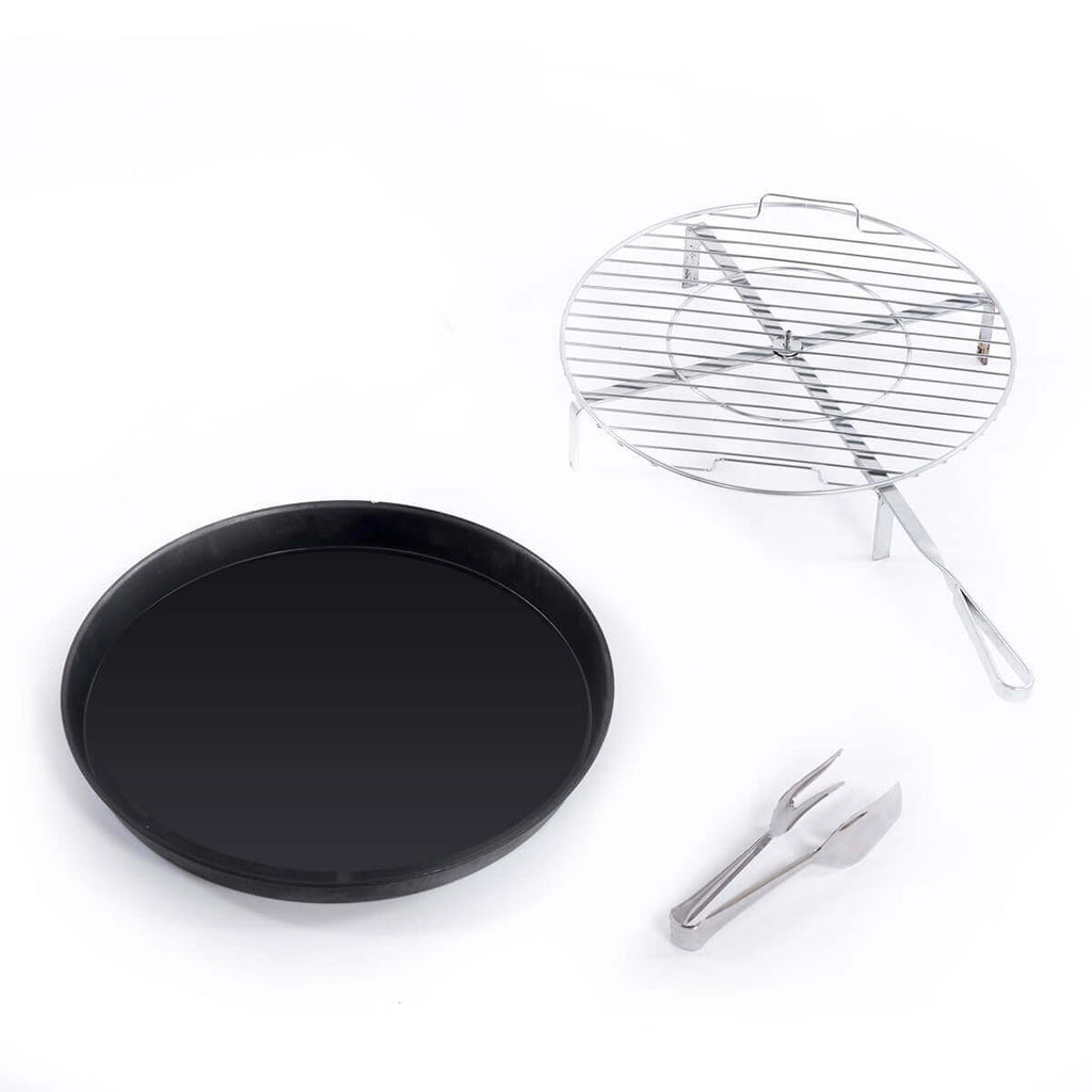 Round wire grilling grate with support legs