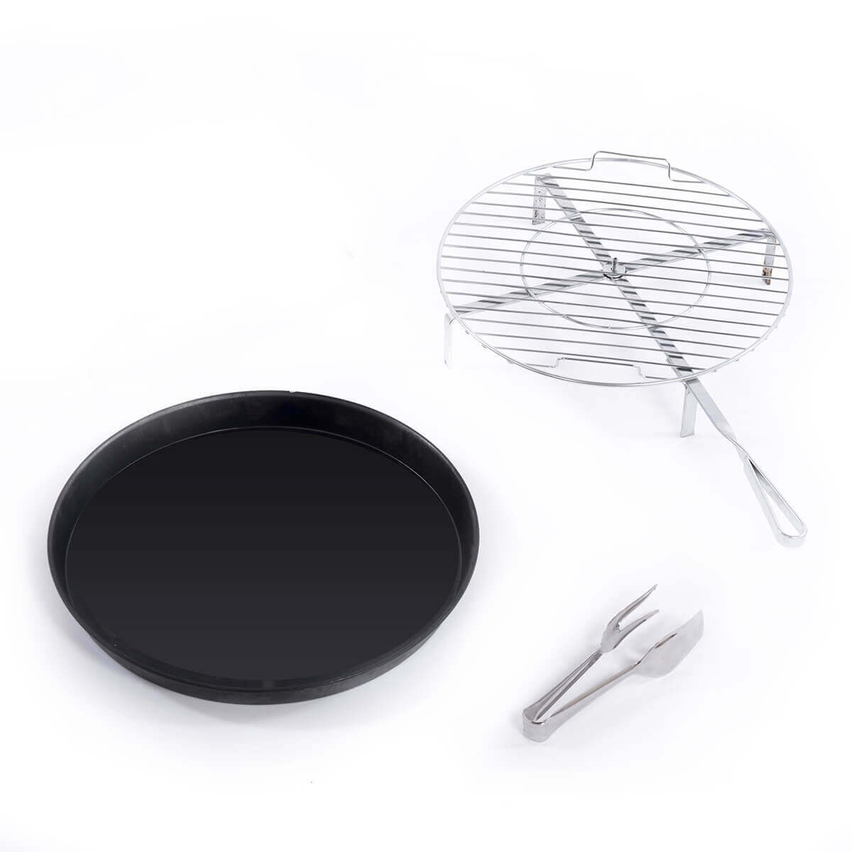 Round wire grilling grate with support legs
