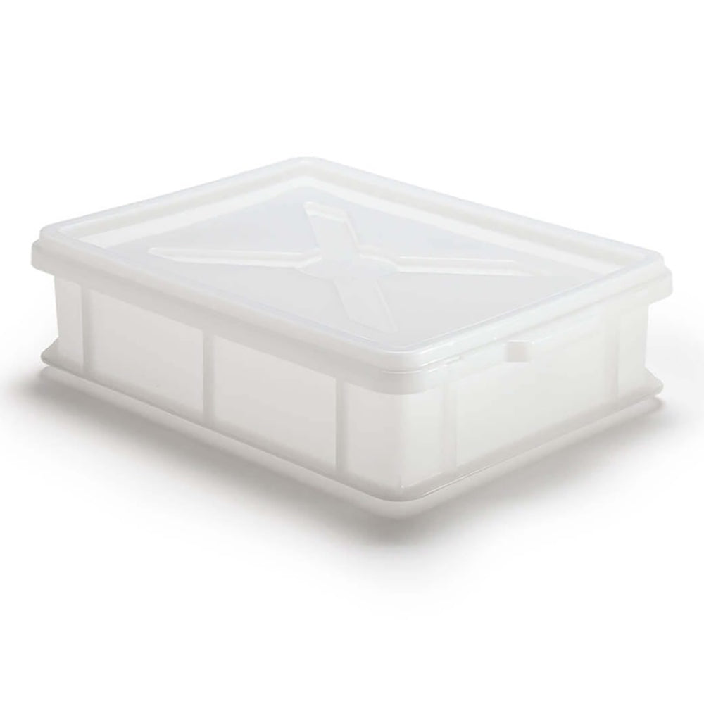 Alfa proofing box, clear plastic storage container with hinged lid