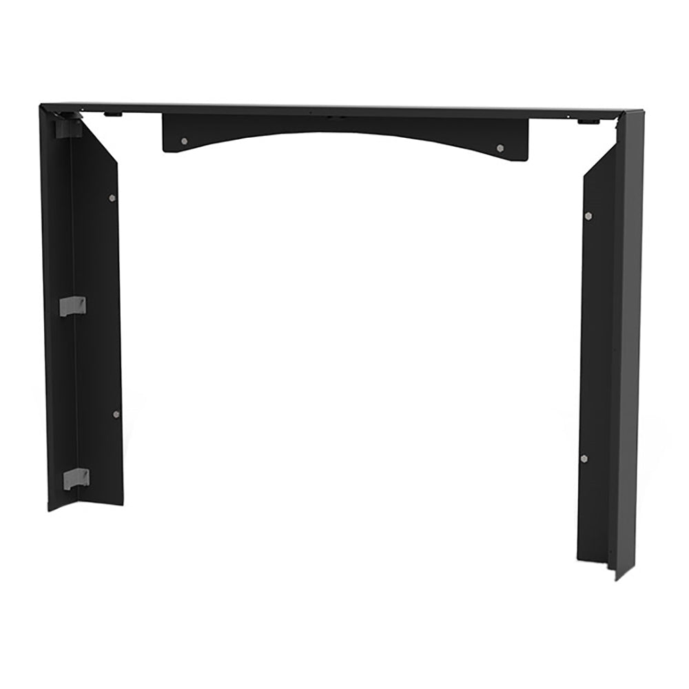 Black metal wood insert projection kit with curved top and side mounting brackets