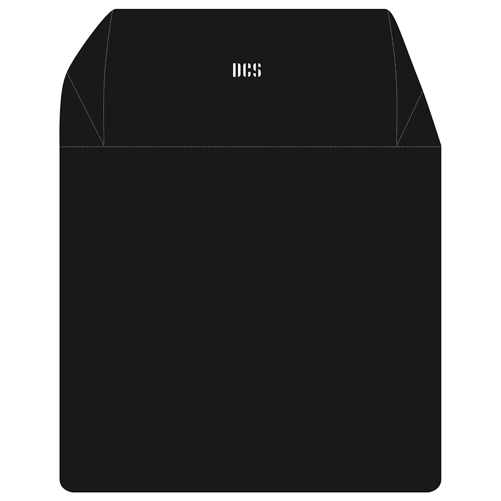 Black freestanding vinyl grill cover for 30-inch grills