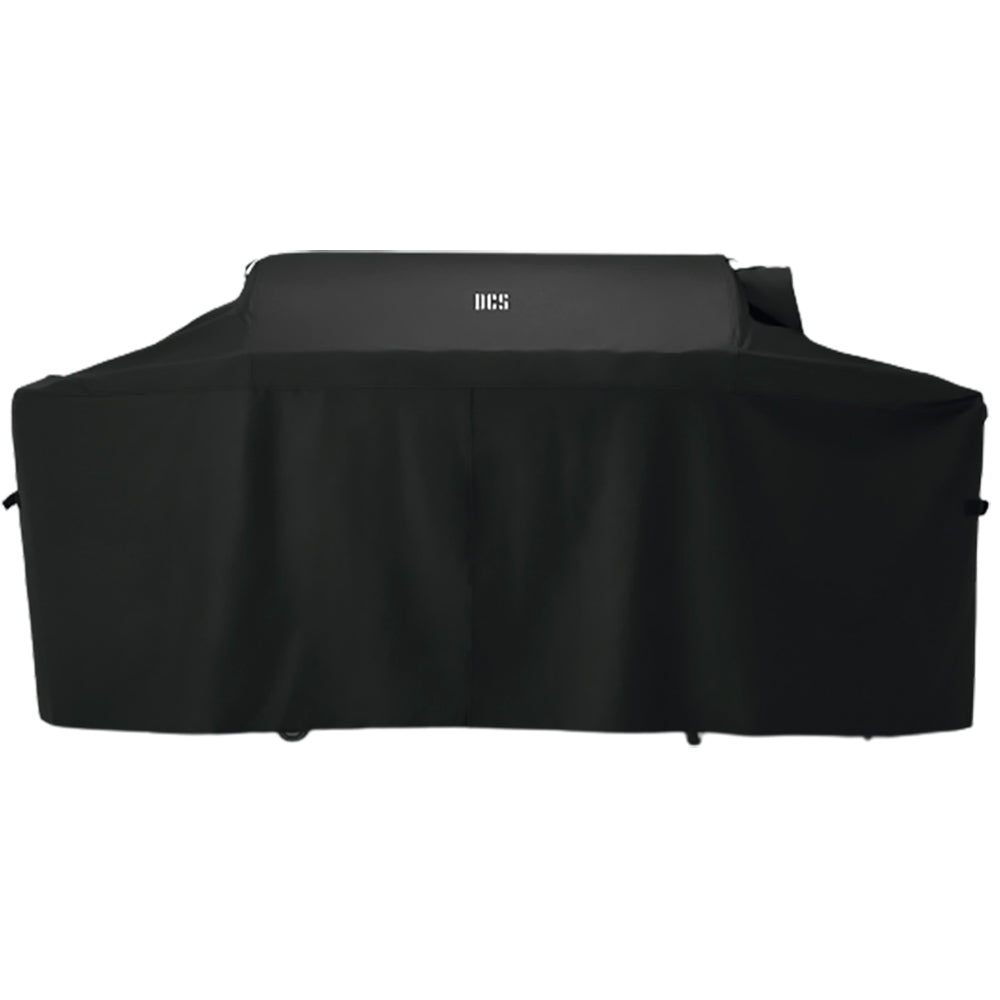 Vinyl grill cover for 48-inch cart grill, black, with snug front flap