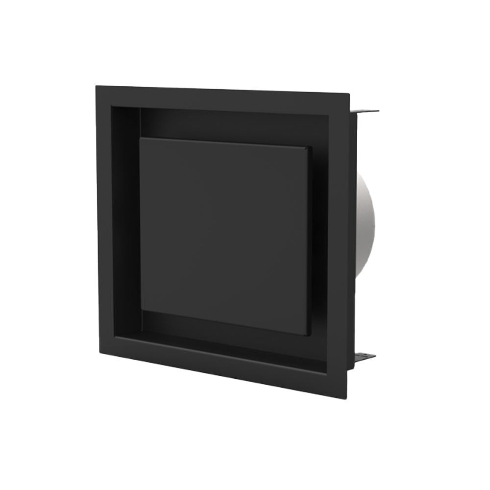 Osburn 8-inch air diffuser kit, black metal square frame