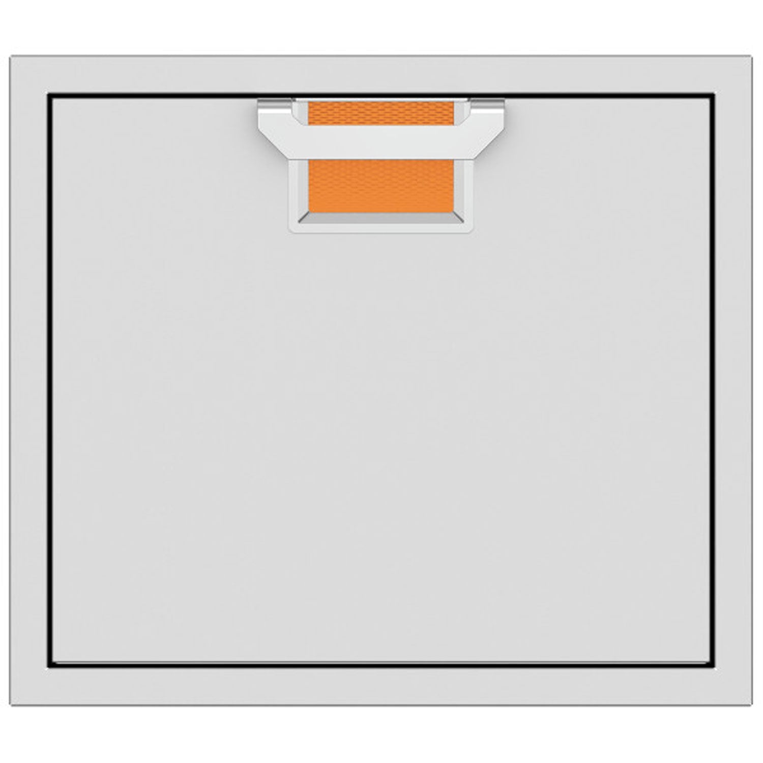24-inch access door with orange latch insert and mesh vent at top