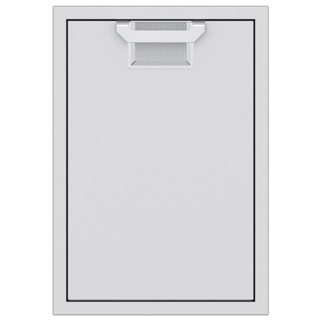 Trash storage drawer with gray mesh bin insert
