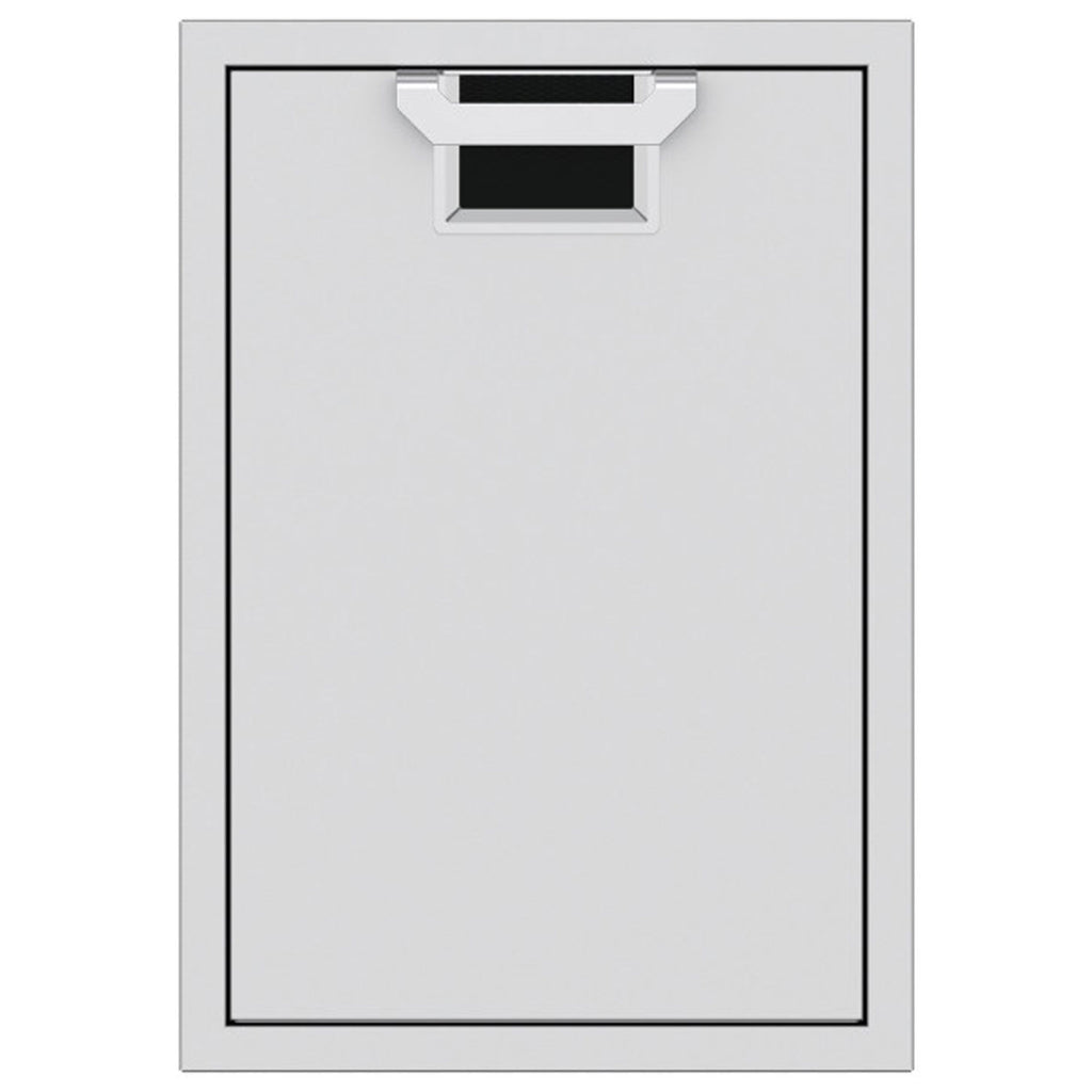 Trash storage drawer with black mesh bin insert