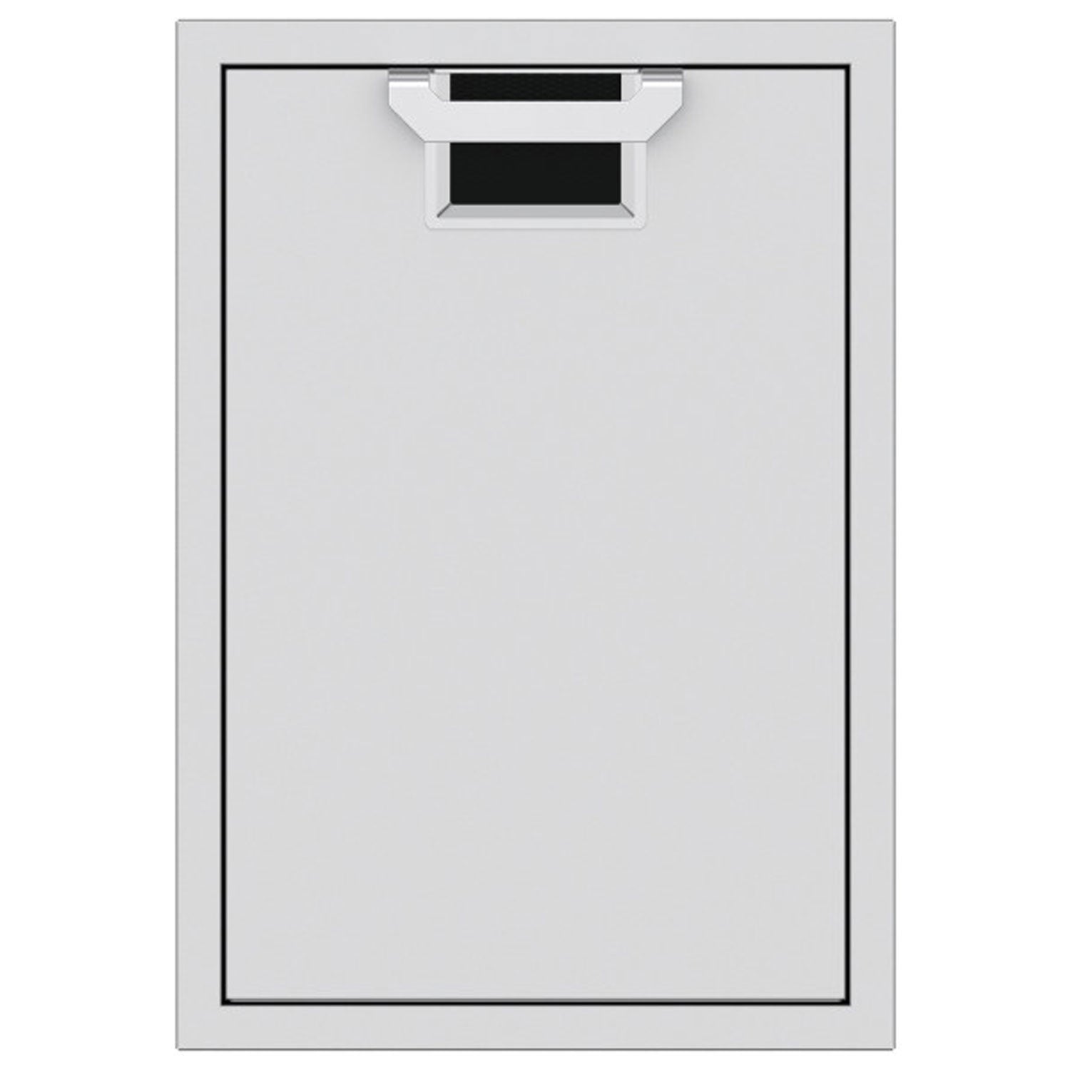 Trash storage drawer with black mesh bin insert