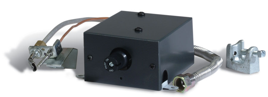 Skytech manual on/off gas valve kit with dial control and flexible metal lines