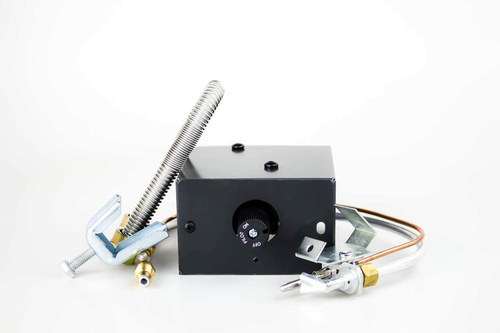 Skytech manual on/off gas valve kit with control dial and metal fittings