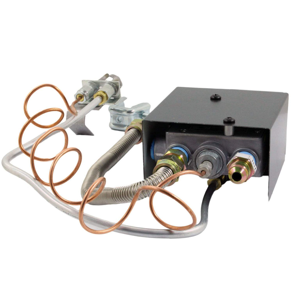Skytech manual on/off gas valve kit with wiring harness and connector fittings