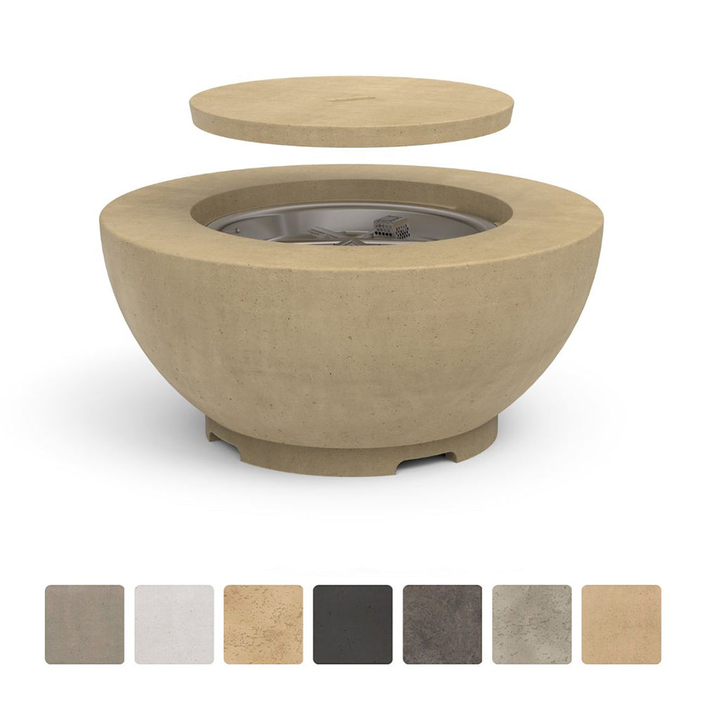 American Fyre Designs 36-Inch Round GFRC Chat Height Gas Fire Bowl