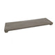 Outdoor fireplace vent cap, textured concrete gray rectangular cover with side supports