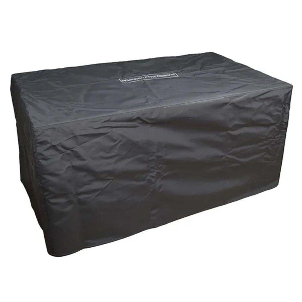 Nylon fire table cover in dark charcoal with label tab on top