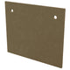 Fireplace protector plate, textured taupe finish with two round holes