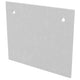 Fireplace protector plate, textured white finish with two round holes