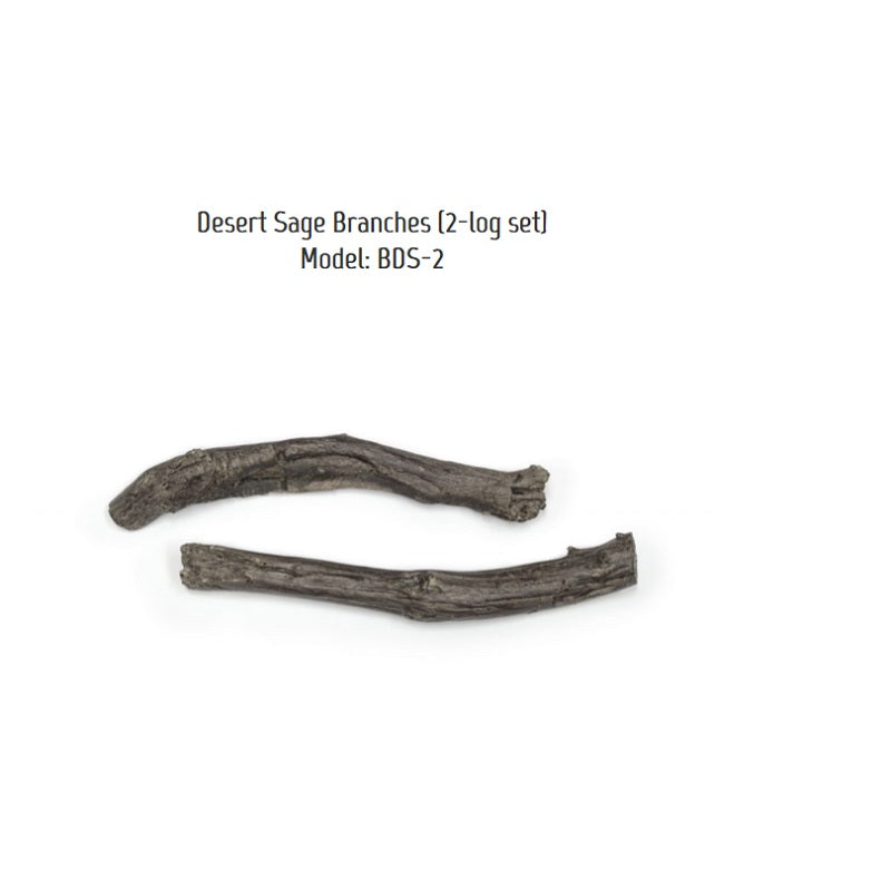 Decorative sage branches, dark gray, two-piece set