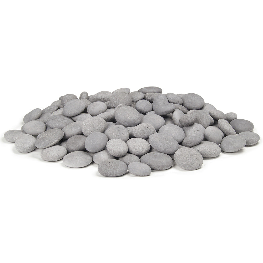 Greige 140-piece creek stones, smooth river rocks