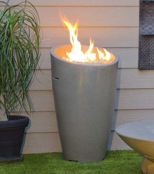 American Fyre Designs Eclipse 23-Inch GFRC Gas Fire Urn with Access Door