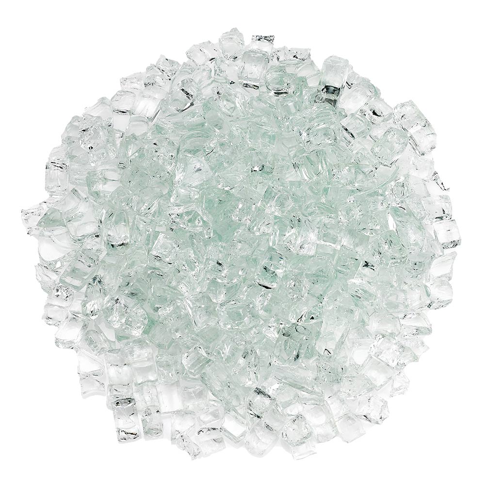American Fire Glass 1/2-Inch Classic Fire Glass, 10 lbs, Clear