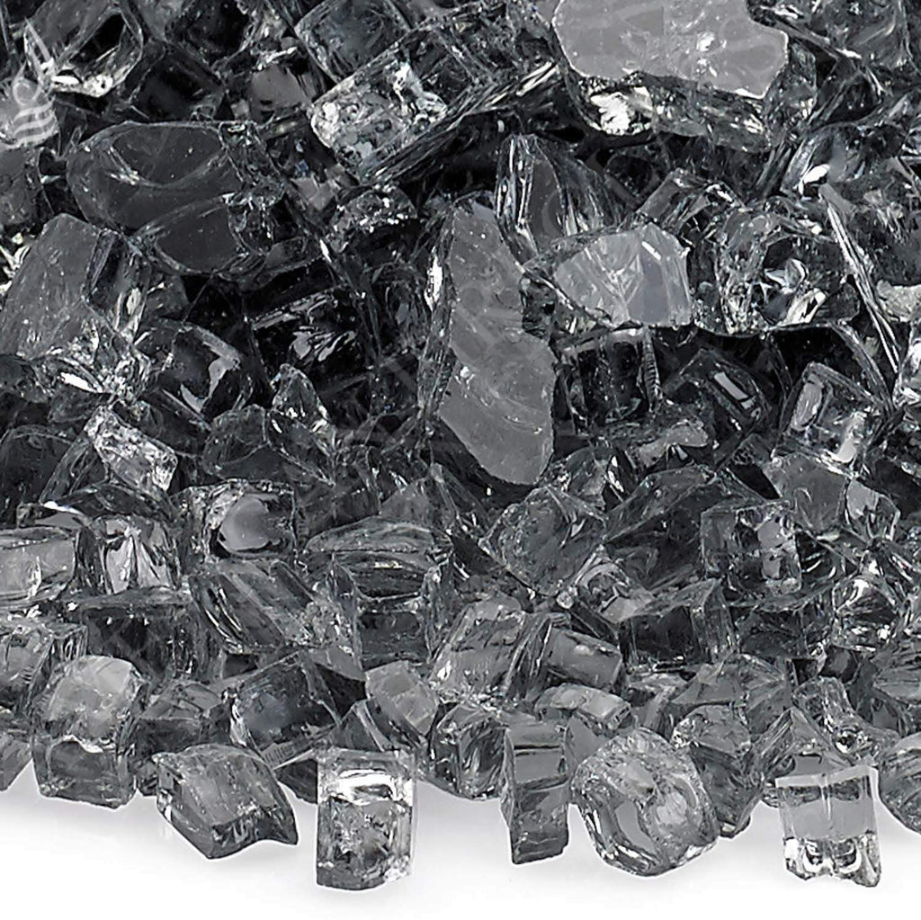 American Fire Glass 1/4-Inch Classic Fire Glass, 10-Pounds, Grey