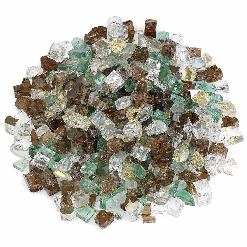 American Fire Glass 1/2-Inch Premium Fire Glass, 10 lbs, Yosemite Reflective