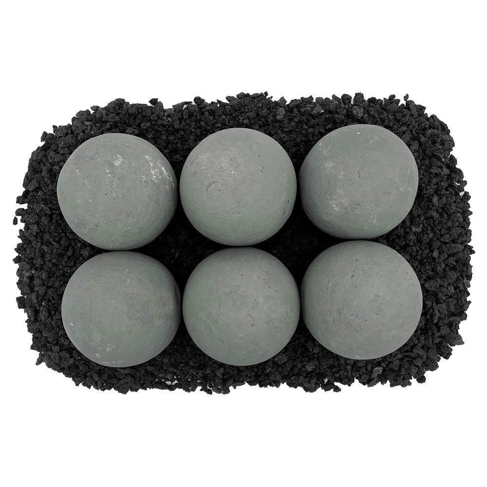 American Fire Glass Lite Stone Balls, 6 Stone Set
