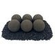 American Fire Glass Lite Stone Balls, 6 Stone Set