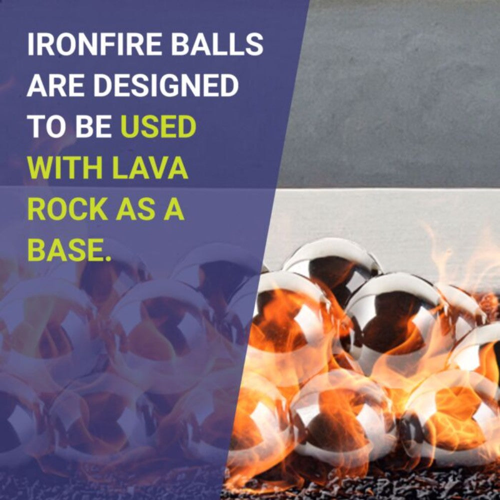 American Fire Products 4-Inch Stainless Steel IronFire Balls, Set of 6