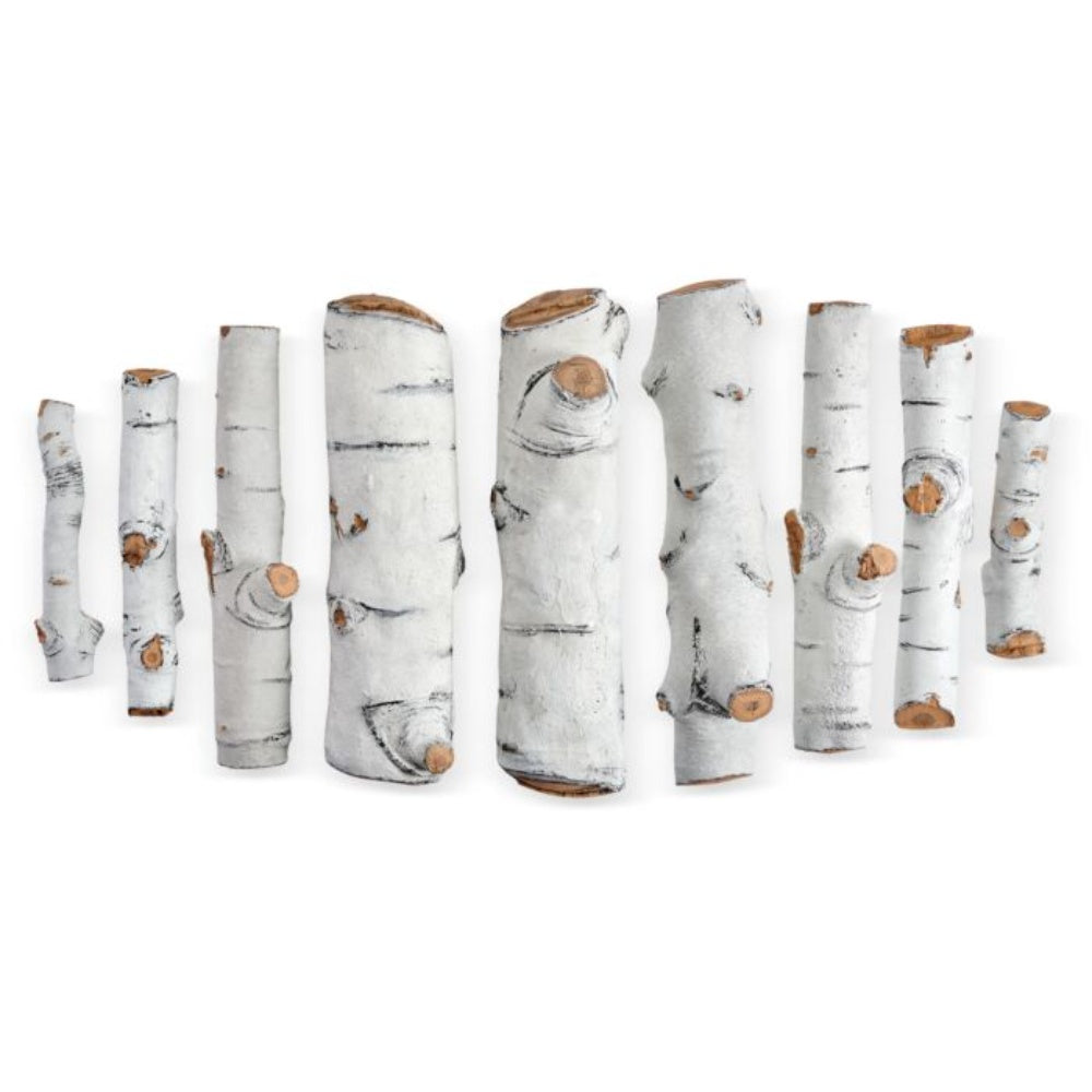American Fire Products Formation Creation 9-Piece Ceramic Gas Fire Pit Log Set, Sierra Birch