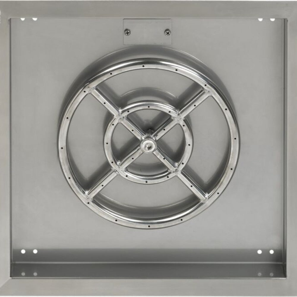 American Fire Products Square Bowl Drop-In Fire Pit Burner Pan with Burner