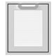 18-inch access door with square black frame and white mesh panel