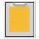 Single access door with yellow panel and stainless steel frame