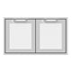 Hestan AGAD36 double access doors with two square mesh panels, froth white