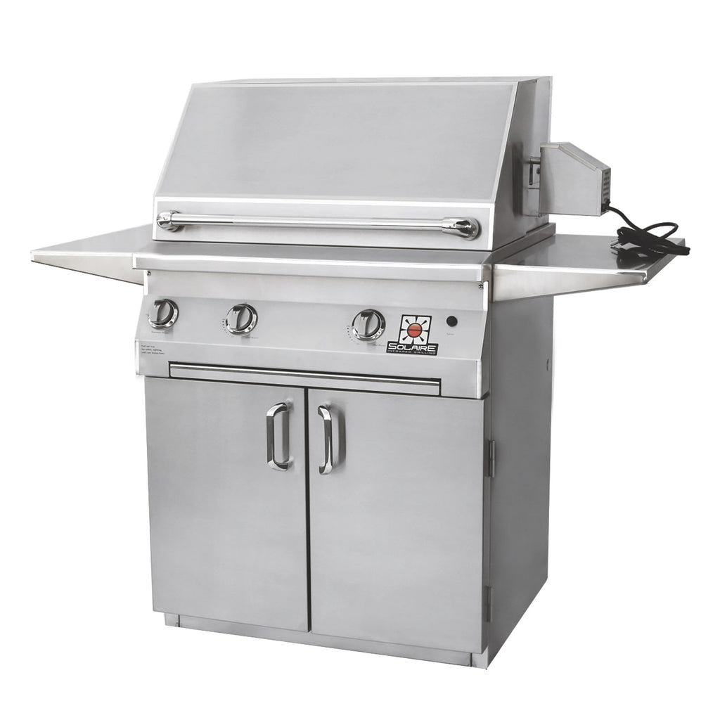 Solaire AGBQ-30 30-Inch Deluxe Freestanding Grill on 2-Door Cart with Rotisserie