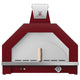 33-inch pizza oven with arched stainless dome, front controls, and red body