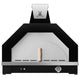 33-inch pizza oven with arched stainless dome, front controls, and black body