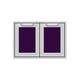 Double storage doors with two vented mesh panels in purple