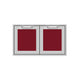36-inch double storage doors with red panels
