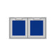 36-inch double storage doors with blue panels