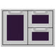 30-inch double drawer storage door combo with purple mesh-front drawers