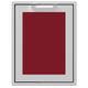 Trash and recycle center storage drawer with red liner panel