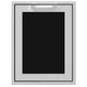 Trash and recycle center storage drawer with black liner panel