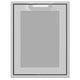 Trash and recycle center storage drawer with textured light gray front panel insert
