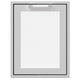 Trash and recycle center storage drawer with white textured front panel insert