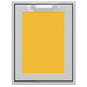 Trash and recycle center storage drawer with yellow liner panel